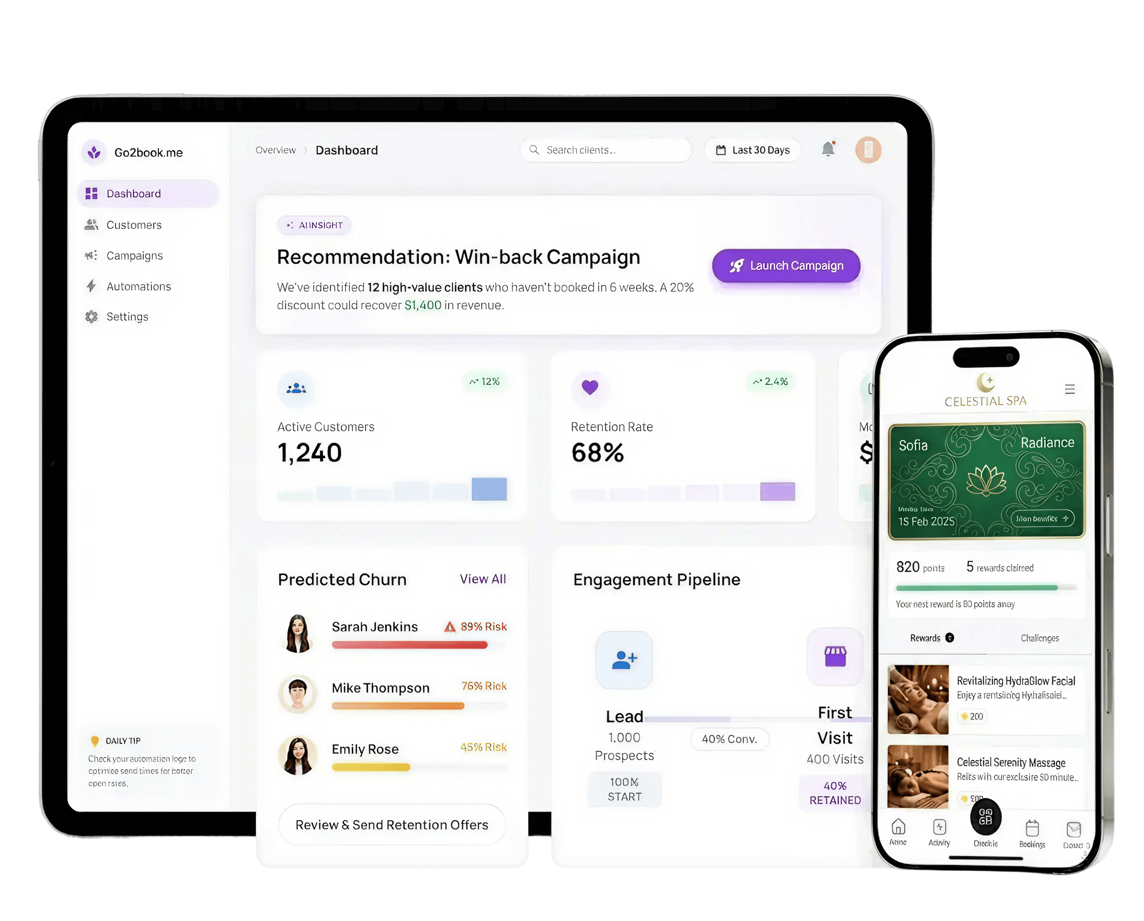 Dashboard + Mobile Loyalty Product mockup